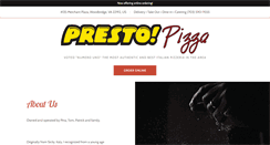 Desktop Screenshot of prestopizzas.com